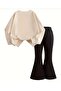 Seasonal Girls' Multi-Heart Double Set - Beige and Black - 3
