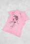 Pink China Vintage Style Mandarin Collar Flowers Short Sleeve Blouse - 2