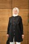 Women's Pleated and Embroidered Detail Shirt Black - 5