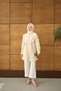 Women's Pleated and Embroidered Detail Shirt Cream - 3