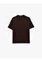 Regular Fit Viscose Half Zipper Short Sleeve Knitwear T-Shirt - 3