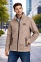 Men's Spring Season Water and Wind Resistant Coat Stand Collar Seasonal Zippered Sports Outdoor Jacket - 2