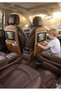 Tan Leather Car Seat Back Organizer Vehicle Backseat Organizer Tablet Holder Organizer - 8