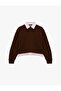 Shirt Collar Long Sleeve Comfortable Fit Knitwear Sweater - 3