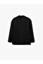 Oversized Blazer Jacket with Buttoned Pockets, Long Sleeves and Back Detail - 3