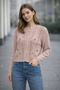 Floral Patterned Openwork Cardigan - 2
