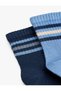 Striped 2-Piece Viscose Socks Set - 3