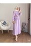 Women's Lace Detailed Paris Skirt Suit - Lilac