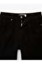 High Waist Pocketed Buttoned Cotton Straight Leg Denim Trousers - Mom Slim Jean - 7