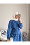 Women's Lace Detailed Paris Skirt Suit - Navy Blue - 4