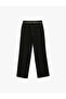 Viscose Blend Wide Leg Trousers with Pocket and Belt Detail - 4