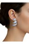 Pastel Blue Enamel Spiral Earrings Gold Color Elegant Design Steel Does Not Tarnish - 2