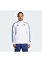 White Men's Real Madrid Zippered Sweatshirt Long Sleeve Top - It3804