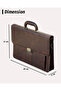 Expandable PU Leather Briefcase Vintage Brown, Hard Case, Multi-Compartment Business Attache - 4