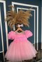 Pink Rose Pearl Fluffy Baby Children's Dress - 3