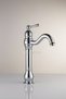 Chrome Retro Bowl Sink Faucet Vintage Silver Bowl Sink Compatible Bathroom Fixture - 2