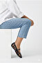 Mesh Embroidered and Embroidery-Detail Round Toe Luxury Women's Ballet Flats - 5