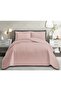Ultra Soft Nubuck Velvet Double Bedspread Powder