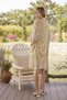 Floral and Leaf Patterned and Printed "You Are Beautiful" Dressing Gown Set - 5