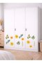 Flower Leaf Wall Sticker Set Plant Nature Themed Decorative Wall Sticker Home Salon Room Ornament - 7