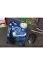 Van Gogh Starry Nights Patterned Rectangular Mouse Pad with Wrist Support - 4