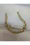 Semi-Stoned Gourmet Woven Steel Bracelet - Golden Woven Pave Curb Bracelet - 2