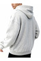 Lıvo Unisex Gray Hooded Sweatshirt Oversize Basic Hoodie with Kangaroo Pocket Comfortable Casual - 2