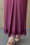 Samara Lace Satin Skirt Plum - 2