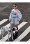 Women's Girls My Love Printed Asymmetrical Collar Crop Sweatshirt - 4