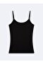 Thin Strap Basic Black Tank Top - 2