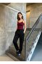 Thin Strap Basic Burgundy Athlete Top - 2