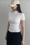 Merso Women's Short Sleeve Zippered White Fit Sports Blouse - 6