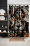 Bathroom Curtain, Ruler of the Myths Patterned Shower Curtain, Bathtub Curtain 175X200Cm - 3
