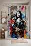 Bathroom Curtain, Graffiti Mona Lisa Patterned Shower Curtain, Bathtub Curtain 175X200Cm - 2