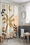 Bathroom Curtain, Bohemian Moon and Cream Palm Pattern Shower Curtain, Bathtub Curtain 175X200Cm - 2