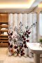 Bathroom Curtain, Red Fruit Garden Patterned Shower Curtain, Bathtub Curtain 175X200Cm