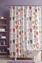 Bathroom Curtain, Modern Vintage Hearts Patterned Shower Curtain, Bathtub Curtain 175X200Cm