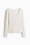 Ribbed jersey top - 4