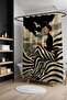 Bathroom Curtain, Striped Silence Patterned Shower Curtain, Bathtub Curtain 175X200Cm