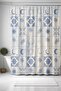Bathroom Curtain, Blue Cosmos Chinese Pattern Shower Curtain, Bathtub Curtain 175X200Cm - 3