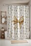 Bathroom Curtain, Golden Daisy Breeze Patterned Shower Curtain, Bathtub Curtain 175X200Cm