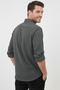 Anthracite Modal Fabric Lycra Comfortable Fit Wrinkle-Free Iron-Free Men's Shirt 2602629 - 5
