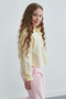 Striped Bow Detailed Girls' Crop Shirt - 6