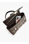 Floral Monogram Print Satchel Bag - 6