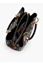 Floral Monogram Print Tote Bag with Double Handles - 7