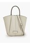 Textured Tote Bag with Detachable Strap