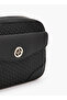 Monogram Embossed Crossbody Bag with Zip Closure - 4