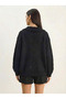 Women's Black Pointelle Knit Buttoned Shawl Collar Cardigan 20251121 - 5