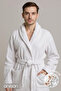 50-Pack Shawl Collar Bathrobe White 100% Cotton Unisex Ideal for Spa Women/Men - 2