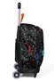 Kids Black Colored Honeycomb Patterned Three-Compartment Wheeled School Backpack 34009 - 7